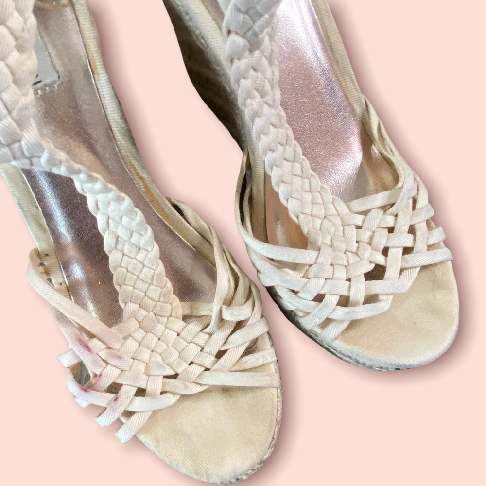 Steve Madden Rise Wedge Natural Woven Espadrille Sandal 7 - Picture 4 of 5